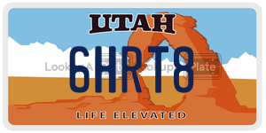 6HRT8  license plate in UT