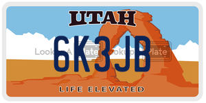 6K3JB  license plate in UT