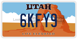 6KFY9  license plate in UT