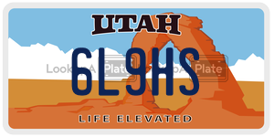 6L9HS  license plate in UT