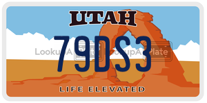 79DS3  license plate in UT