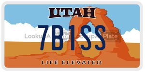 7B1SS  license plate in UT