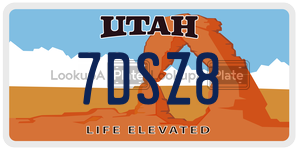 7DSZ8  license plate in UT