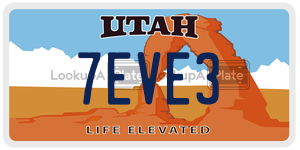 7EVE3  license plate in UT