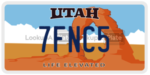7FNC5  license plate in UT