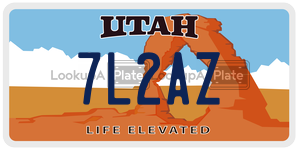 7L2AZ  license plate in UT