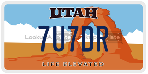 7U7DR  license plate in UT