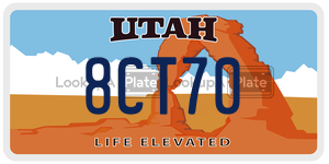 8CT70  license plate in UT