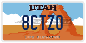 8CTZ0  license plate in UT
