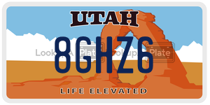 8GHZ6  license plate in UT