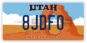 8JDF0  license plate in UT
