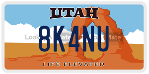 8K4NU license plate in Utah