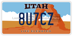 8U7CZ  license plate in UT