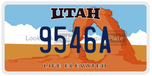 9546A  license plate in UT