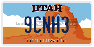 9CNH3  license plate in UT
