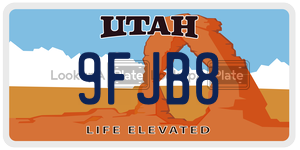 9FJB8 license plate in Utah