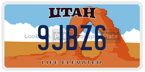 9JBZ6  license plate in UT