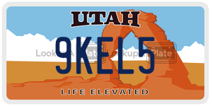 9KEL5  license plate in UT