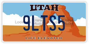 9LTS5  license plate in UT