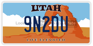 9N2DU  license plate in UT