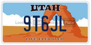 9T6JL  license plate in UT
