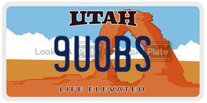 9U0BS  license plate in UT