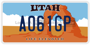 A061GP  license plate in UT