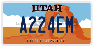 A224EM  license plate in UT