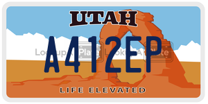 A412EP  license plate in UT