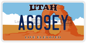 A609EY  license plate in UT