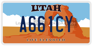 A661CY  license plate in UT