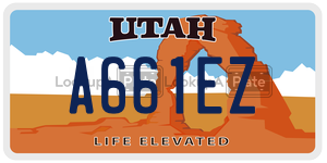 A661EZ  license plate in UT