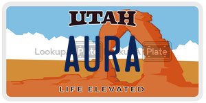 AURA license plate in Utah