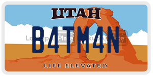 B4TM4N license plate in Utah