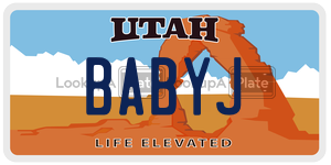 BABYJ license plate in Utah