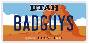 BADGUYS  license plate in UT