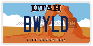 BWYLD  license plate in UT