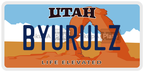 BYURULZ  license plate in UT