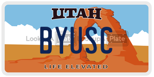 BYUSC  license plate in UT