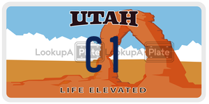 C1  license plate in UT