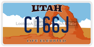 C166J  license plate in UT