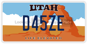 D45ZE license plate in Utah