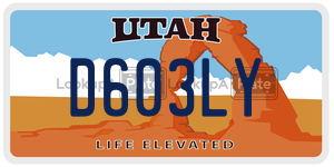 D603LY  license plate in UT