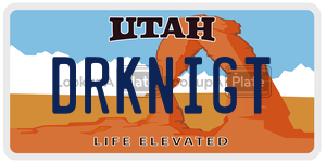 DRKNIGT license plate in Utah