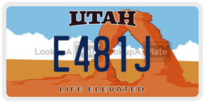 E481J  license plate in UT