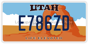 E786ZD  license plate in UT