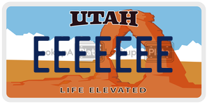 EEEEEEE  license plate in UT