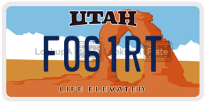 F061RT  license plate in UT
