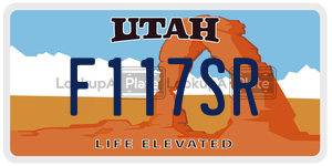 F117SR license plate in Utah