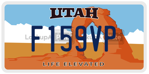 F159VP  license plate in UT